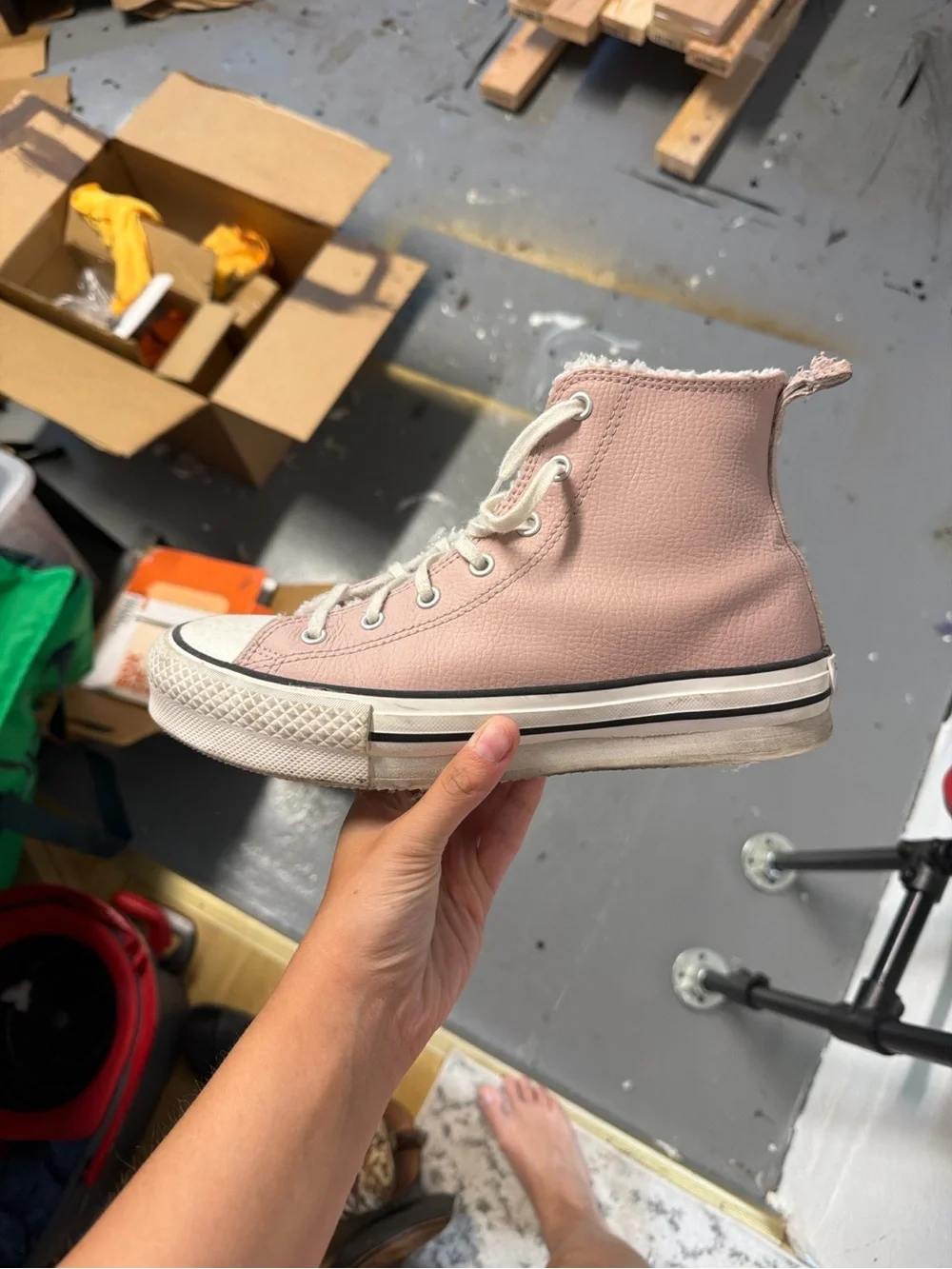 Converse Pink High-Top Canvas Sneaker